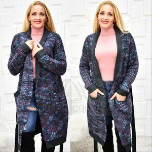 Knit Cardigan Purple